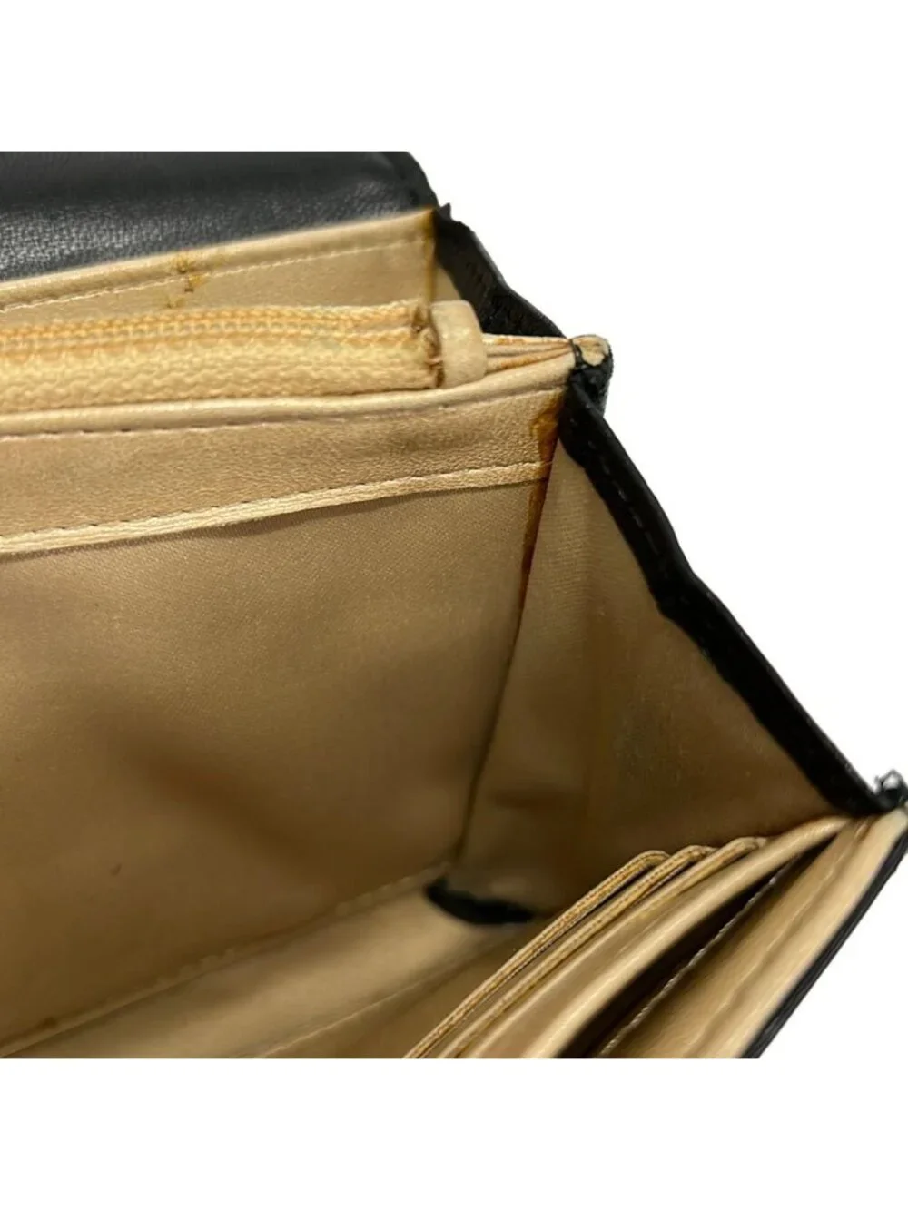 Chanel Wallet Camellia Black Gold Lambskin